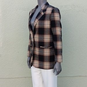 COURTNAY LADIES WOOL BLEND LUX PLAID (1) BUTTON BLAZER